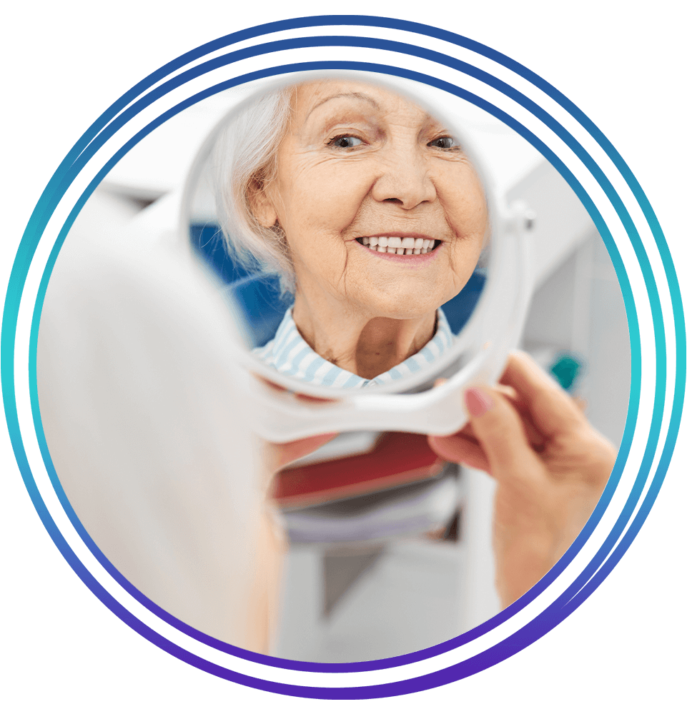 dental implant patient smiling
