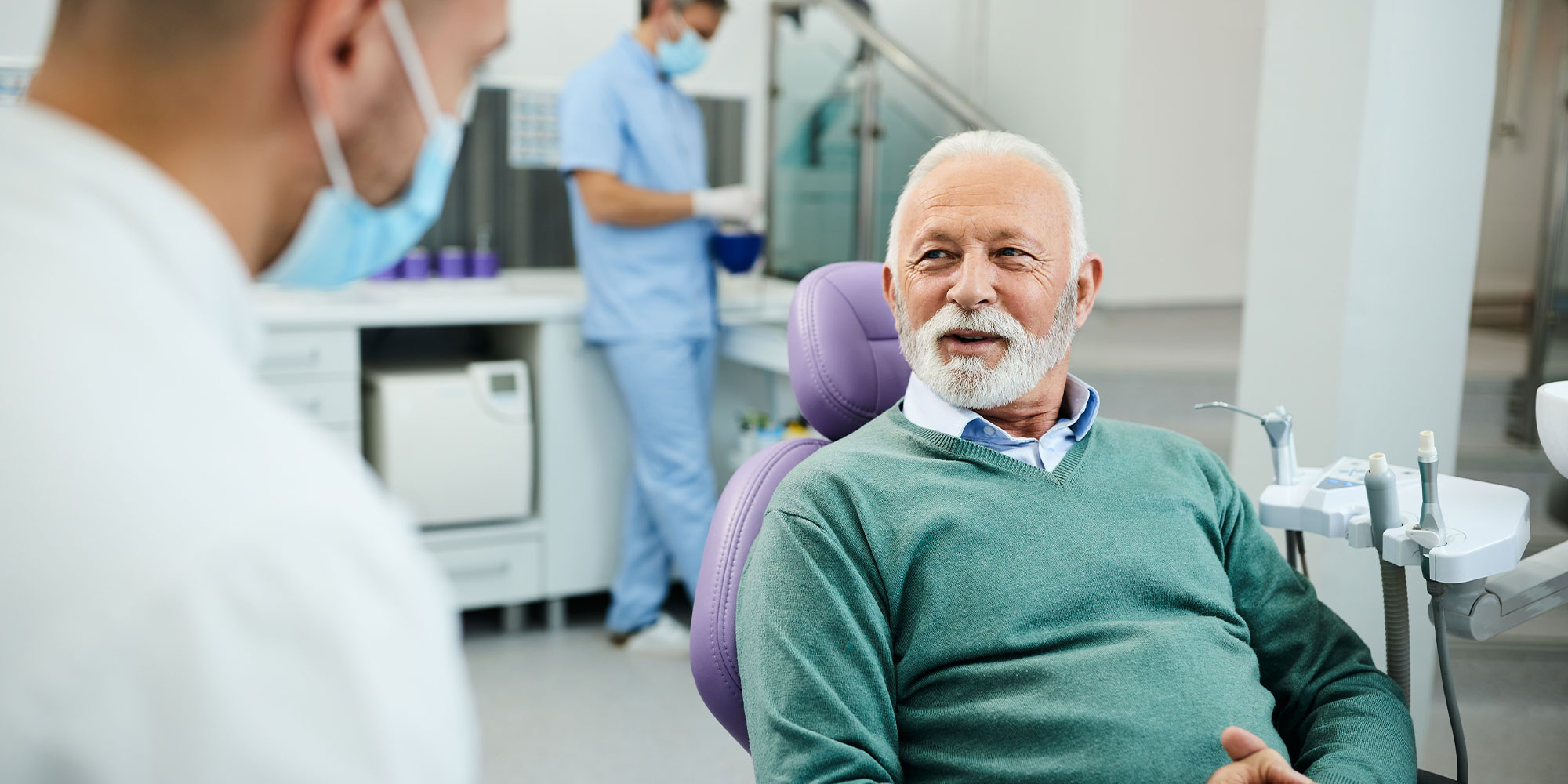 dental implant patient leanring about procedure