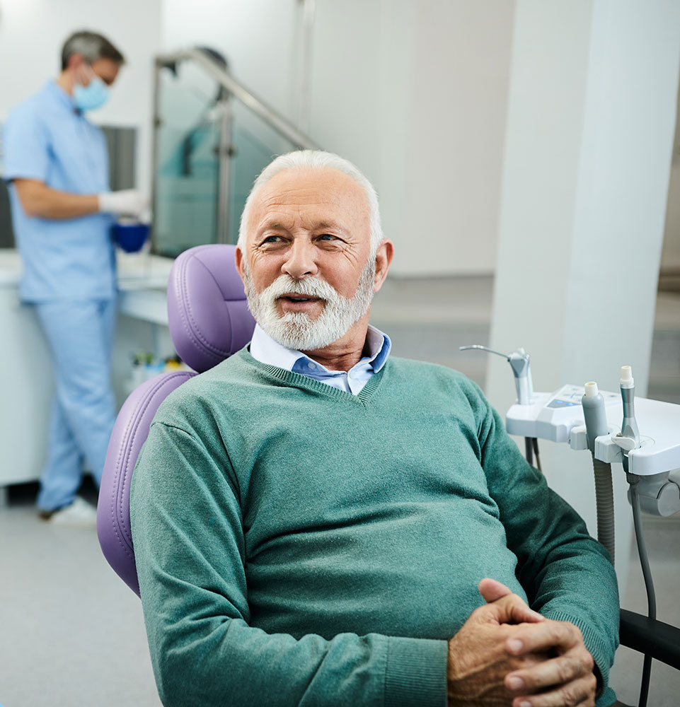 dental implant patient leanring about procedure
